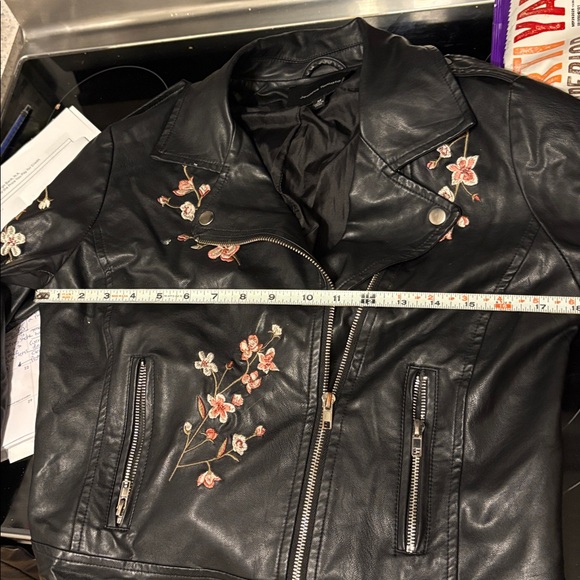 Jealous Tomato Medium Faux Leather Embroidered Jacket - Picture 5 of 5
